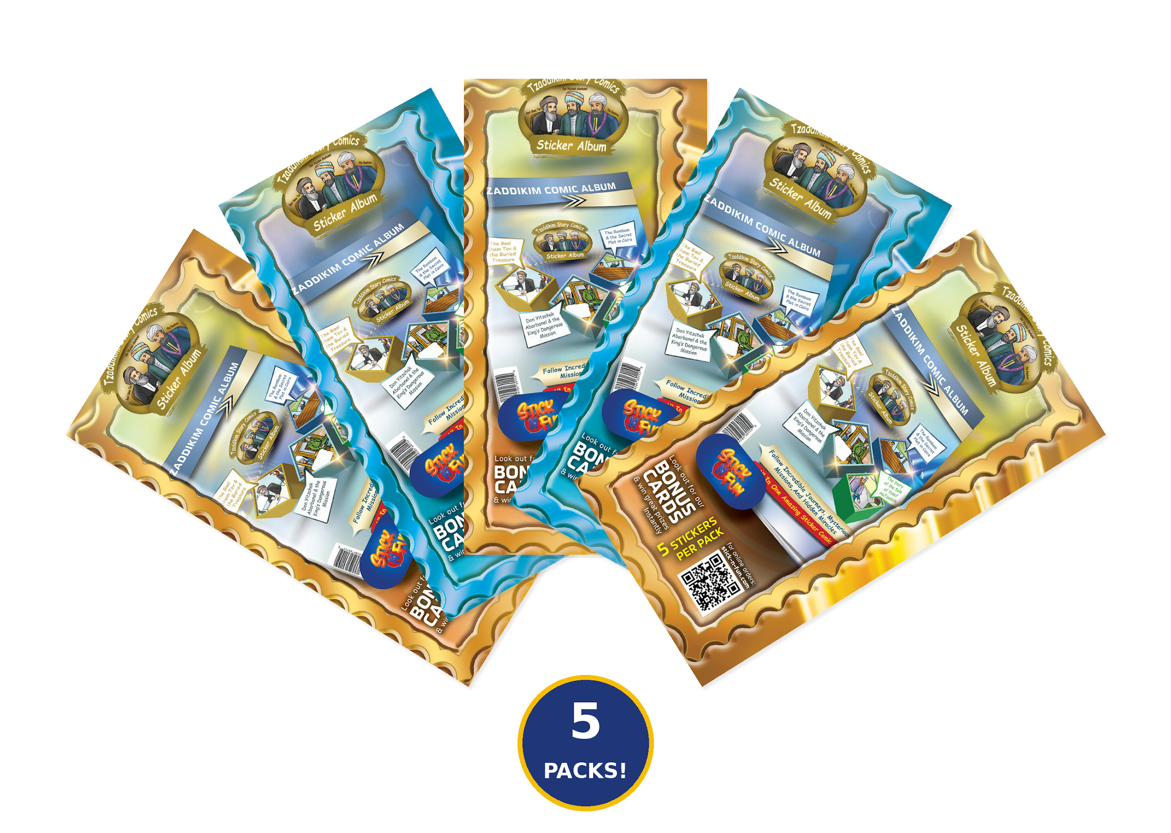 tzaddikim-comic-stickers-5-packs